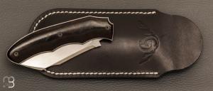 Couteau " Tetrao Mini " custom par Cyril Doche - Rag micarta et 14c28N