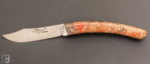    Couteau de poche le Thiers 13 cm par Cognet - Marronnier stabilisé et 14c28N