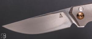   Couteau " Toko" flipper de Jens Anso - Titane/Micarta et RWL34