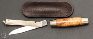 Couteau Tonneau par Jean Michel REMAUD - Loupe de robinier