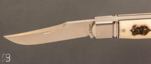 Couteau " Trapper " par Aleksandr Vetrov - Micarta / M390