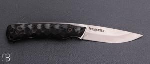   Couteau "Troll Toxifié" pliant par Wildsteer - Pakkawood noir et lame en 14c28