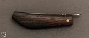   Couteau " XIII " par Martin CLAUDEL - Chêne et sandwich acier ancien et vieux fer feuilleté