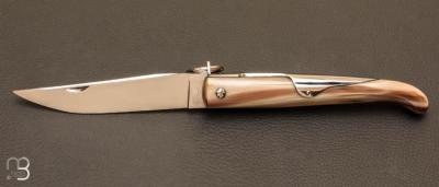 Couteau Yatagan 14 cm Corne blonde par J. Mongin