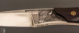  Couteau " Pièce unique" droit par Charles Roulin