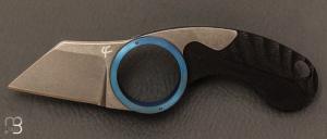 Couteau de cou " Griffe Shark bleu " First Run par Fred Perrin et Maxknives - FPGSPLTB