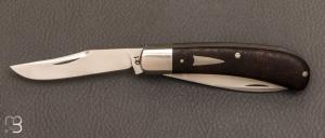 Couteau  "  custom 2 lames " par David Taber - Rag micarta