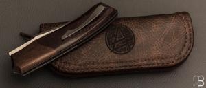   Couteau " custom " de Berthelemy Gabriel - La Forge Agab - Micarta WWII et RWL34