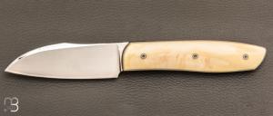Couteau " custom " pliant de David Lespect - Ivoire de phacoch�re et lame en RWL34