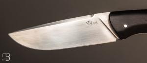 Couteau " custom " Ébène du Gabon et 90mcv8 par Frédéric Augé