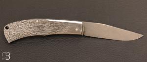 Couteau " custom " full acier par Vincent Lafaye