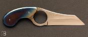 Couteau de cou "Griffe Wharncliff" custom par Fred Perrin