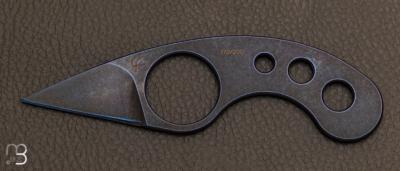 Couteau de cou Griffe 100% titane série limitée numérotée Fred Perrin par Max Knives