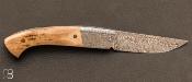 Couteau de poche 1515 "Edition Limitée" Mammouth et damas par Manu LAPLACE