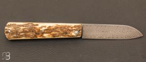 Couteau " Dorme" custom par Anthony Brochier - Damas multi-barreaux torsadé