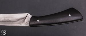  Couteau droit par Nicolas Mestrallet - Atelier du couteau de Vaunaveys - Acier C130 et ébène