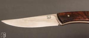   Couteau droit par Nicolas Mestrallet - Atelier du couteau de Vaunaveys - Acier C130 et bois de fer