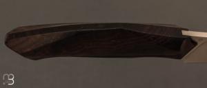   Couteau " custom " fixe de Berthelemy Gabriel - La Forge Agab - Bois de fer et lame en RWL-34