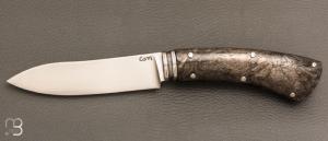    Couteau " Custom " fixe de Camille Sennegon - Fibre de carbone et lame en 80Crv2