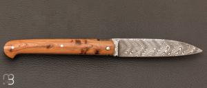 Couteau " le  Sauveterre " régional pliant - Genévrier et damas