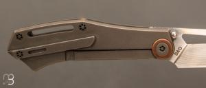    Couteau  "  DAO frame lock " custom par Torpen Knives - Jérôme Hovaere - Titane et Damax™