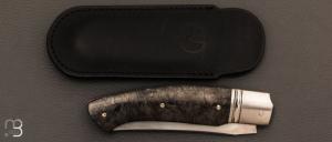   Couteau  "  SHELBY XL " custom par Arnaud Dallier - Fibre de carbone et RWL-34