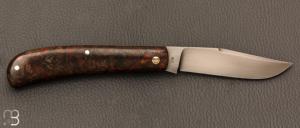    Couteau  " custom slipjoint "  par Don Hanson III - Rag Micarta WW2 et lame en W2
