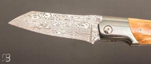   Couteau " Krypto  " de Rémi Lavialle - Lame de Feu - Mammouth et Damasteel