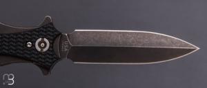    Couteau " Maximus double Edge dagger " par Rick Hinderer - G10 noir et lame en CPM 20CV