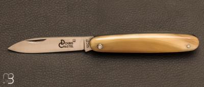 Navette corne blonde 10cm par Douris Chastel - DC841CB