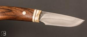   Couteau Droit de Jean Paul Sire - Noyer et lame forgée acier C130