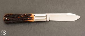    Couteau " Barlow " de Ken Steigerwalt - Amber Stag et RWL-34