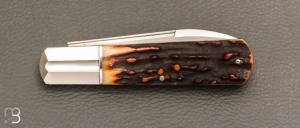    Couteau " Barlow " de Ken Steigerwalt - Amber Stag et RWL-34