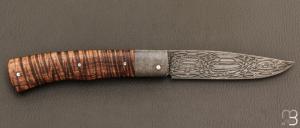   Couteau  " Talar XXL " de Anthony Brochier - Tasmanian blackwood et lame damas