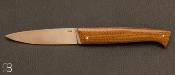 Couteau de poche Lombard Micarta brun par Adrien Giovaninetti