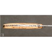 Couteau Laguiole Aubrac bois d'Aubrac plein manche 13,5 CM