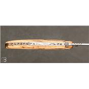 Couteau Laguiole Aubrac bois d'Aubrac plein manche 13,5 CM