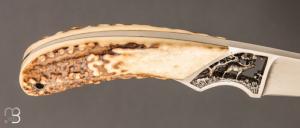  Couteau droit par Charles Roulin - Cerf