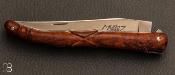 Couteau de collection Laguiole 12 cm Aile de Pigeon loupe de bois de fer par Virgilio Munoz