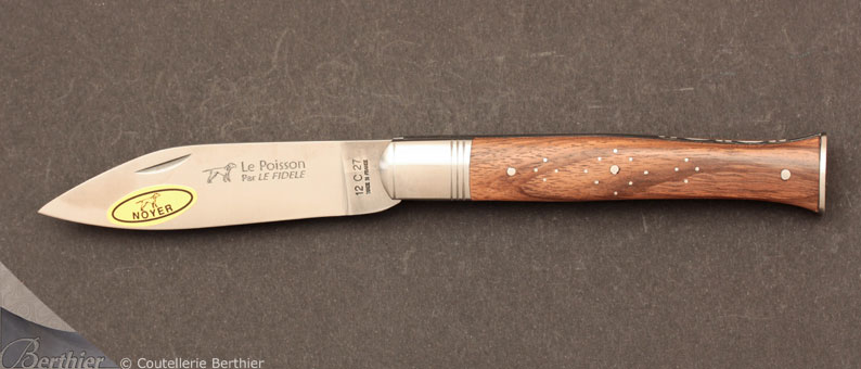 Couteau de poche Poisson Noyer par Le Fidèle