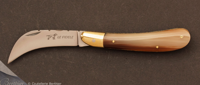 Blond horn Serpette pocket knife