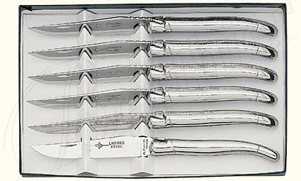 Coffret 6 couteaux de table Laguiole inox 23cm REF HB_2680