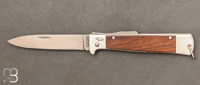 Couteau pliant MERCATOR inox avec insert en noyer ref 10-926NB