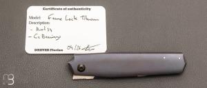   Couteau " Frame-Lock custom " par Florian Dreyer FD-Knives - Titane et RWL34