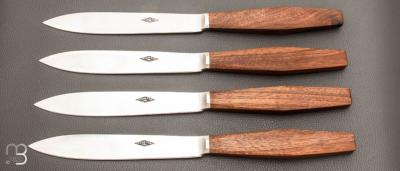   Coffret de 4 couteaux de table gamme ASTRAL par l'Atelier Blumi - Noyer