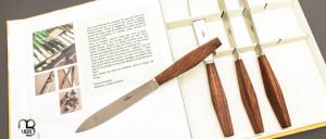   Coffret de 4 couteaux de table gamme ASTRAL par l'Atelier Blumi - Noyer