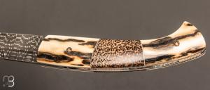 Couteau " 1515 collection Zulu " par Manu Laplace - Ivoire de mammouth et Palmier