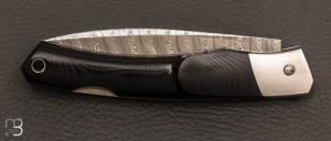  Couteau  "  1820 Berthier " par Charles Bennica - G10 et Damasteel