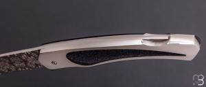    Couteau " 1820 Berthier " interframe par Charles Bennica - Damas de Ettore Gianferrari et Gold Sheen obsidian