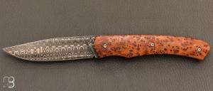  Couteau "1820" par MARGRITA David - MisterBull - Damas et Loupe de Thuya